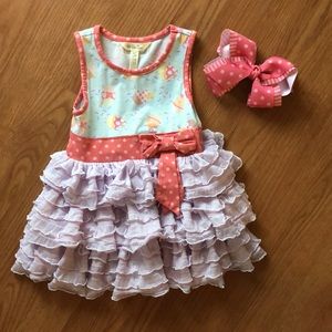 Matilda Jane Cupcake Dress and Matching Bow